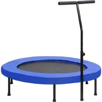 vidaXL Fitness Trampolin mit Griff und Sicherheitspolster 122 cm