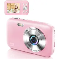 INF Digitalkamera 1080P 44 MP 16-fach Zoom 2,4-Zoll-Bildschirm Rosa