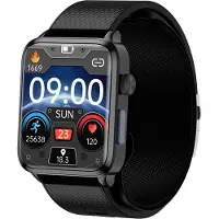 INF Smartwatch mit Blutsauerstoff- und Blutdruckmessgerät Schwarz
