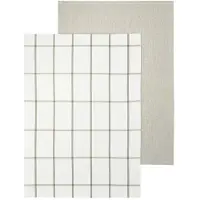 Blomus Geschirrtuch Taulo Quadratisch White / Mourning Dove 50 x 70 cm (2er Set)