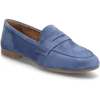 Tamaris Damen Slipper Leder mit Ristspange 1-24233-46, Größe:37 EU, Farbe:Blau