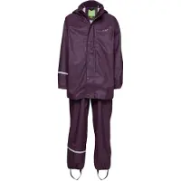 CeLaVi Basic Rainwear set -solid PU blackberry wine (666) 110