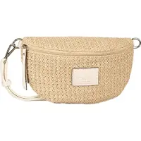 Tom Tailor Bauchtasche "Rosie Raffia" klare Formen und überlange Quastenanhänger im Streifendesign