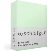 Schlafgut Spannbettlaken "PURE BOXSPRING in Gr. 90x200, 140x200 oder 180x200, für Boxspringbett", aus Bio-Baumwolle, für Matratzen bis 40 cm Höhe, Bettlaken