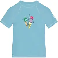 Color Kids - Kid's T-Shirt with Print - Lycra Gr 116 blau/türkis