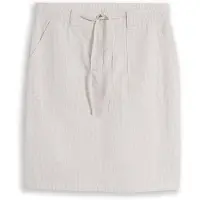 Tom Tailor Damen Chino-Rock mit Kordelzug, beige, Gestreift, Gr. 44