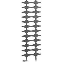 Kermi Ideos Bad- und Wohnheizkörper im Elektro-Zusatzbetrieb, graphit metallic, rechts, Höhe: 1.526 mm, Länge: 758 mm, Tiefe: 37 mm