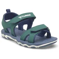 Hummel Sandal Sport JR Kinder Trekking Sandale Klett grün/blau 203304-6712, Schuhgröße:28 EU