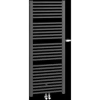 Kermi Basic plus Bad- und Wohnheizkörper, graphit metallic, 1448 mm Höhe x 450 mm Länge x 35 mm Tiefe, Ventil links, 631 W Wärmeleistung