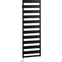 Kermi Casteo-E Bad- und Wohnheizkörper, Elektrobetrieb, 1259x600x30 mm, schwarz soft RAL 9005 MT, rechts