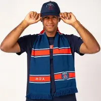 Paris Saint Germain PSG geteiltes Logo Pet - Offizielles PSG Produkt - 58 cm - Paris Saint-Germain Kappe