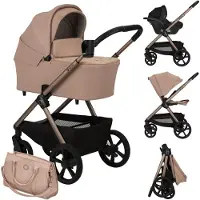 Lionelo CARMINE 2-in-1 Kombikinderwagen, Brown Chocolate