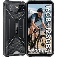 Oukitel G3 Outdoor Handy 16GB+128GB(1TB) 6300mAh Outdoor Smartphone Ohne Vertrag 6,0'' Corning Glas 5 Bildschirm 13MP IP68/69K baustellenhandy,Schwarz