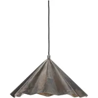 House Doctor Flola Hängelampe braun Ø50cm, Metall, Stecker - , Braun / Rost, für Esszimmer, Metall