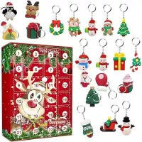 OEM Weihnachtskasten, Weihnachtskasten mit 24 Schlüsselhaken, Weihnachtskalender, Weihnachts-Schlüsselhaken, Überraschungskasten mit Weihnachtsartikeln Adventskalender