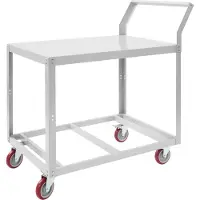 StarTech.com Industrieller Arbeitstisch - Stahltisch mit Rollen - Rechteckig - Schwerlast - Rollwagen - Silber