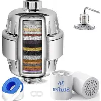 OEM Premium-Wasserfilter mit 36 Stufen, Vitamin C und E - Entfernt hartes Wasser, Restchlor und Schwermetalle - 2 Filterpatronen