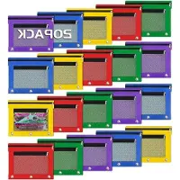 OEM Pencilcase für 3 Ringbücher - Farbenfrohes Bügelmittel Pencilcase mit Reißverschluss - Klassenzimmer Aufbewahrungsbeutel - Vielfarbig - 20 Stück