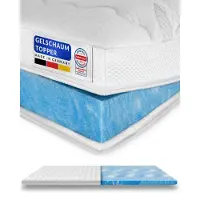 AM Qualitätsmatratzen | Premium Gelschaum-Topper | 240x200 cm | 6 cm Höhe | Matratzentopper | 240/200 | Gel Topper
