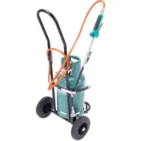 In.tec® Thermischer Unkrautvernichter 5m Schlauch 50 mm Brenner Propan-Druckminderer Radwagen Piezo-Zündung