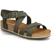 Timberland Damen Malibu Waves Sandalen mit Fersenriemen Dark Green Nubuck-Schuhgröße 38