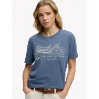 Superdry für Damen. W1011850A Insutry Worker T-shirt blau (M), Lässig, Baumwolle, Kurzarm