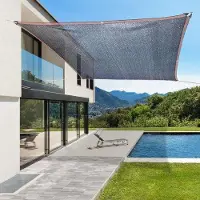 OEM Schaduwdoek 2x3m für den Garten, die Terrasse und den Balkon mit Oogringen