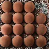 OEM 15 Stück weiches Kerstbaul, bulk geflochtene Kerstbauluminieren, Kunststoff-Kerstdekorationshänge (braun)