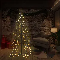 vidaXL Weihnachtsbaum in Kegelform 160 LEDs Innen und Außen 78x120 cm , Künstliche Weihnachtsbäume Design 2024