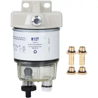 OEM Marine-Filter - 30 GPH - 10 Mikron - R12T - Marine-Drehfilter - Plastik - Geschikt für Schnellboote und Öltanker
