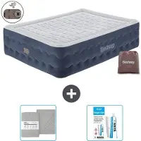 OEM Doppelbett - 2 Personen - 152 x 203 x 51 cm - Blauw - inklusive Pumpe - Hoeslaken und Reparaturset