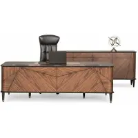 Xl Moebel Gmbh Braune Arbeitszimmer Garnitur Edler Chefsessel Luxus Sideboard Tisch