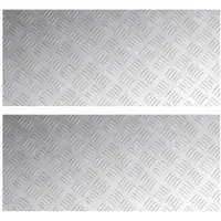 vidaXL Treppe Tritt Rechtwinklig 2 pcs Silber 90 x 40 cm Aluminium