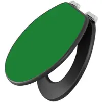 Banjado Anthrazit Toilettendeckel Mit Absenkautomatik WC-Sitz Soft Close Hygienischer Klodeckel MDF Mit Motiv Grün