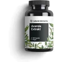 Natural Elements Vitamin C aus Acerola Extrakt Kapseln - 180 Kapseln_für 6 Monate