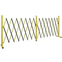 Proregal Alu Absperrgitter HxB 103,5x400cm Scherengitter Zaun Schutzgitter Gelb Schwarz Ausziehbar