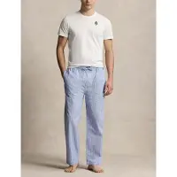 Ralph Lauren für Herren. 714931645009 Baumwollpyjama mit Bär Polo Bär weiß, blau (L), Heimtextilien, Baumwolle, Kurzarm