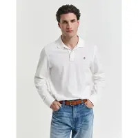 Gant für Herren. 2230 Shield Piqué-Poloshirt weiß (4XL), Lässig, Baumwolle, Langarm