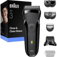 Braun Series 3 300BT, Rotationstrasierer, Schwarz, Tasten, 1 mm, Akku, Nickel-Metallhydrid (NiMH)