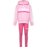 Adidas Set Sweatshirt und Leggings Seasonal Essentials Tiberio 3-Stripes JC7475 Rosa Slim Fit