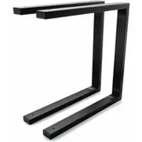 Hevva Waschtischhalterung LAHN - 40 cm Tiefe, Schwarz, 2 Stück