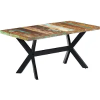vidaXL Esstisch 160x80x75 cm Altholz Massiv