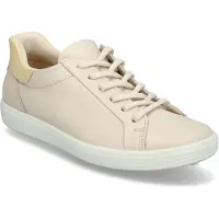 Ecco Soft 7 Easy Slip Lace Sneakers Laag - Beige - Maat 40