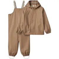 Wheat Regenjacke "Rainwear Charlie" Set, 2 Stk. tlg. mit Kapuze wasserdicht, mit Reflektoren und mit passender Latzhose