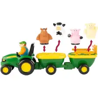 John Deere Baufahrzeug - 36 cm - Traktor m. Tiere - - One Size - Autos
