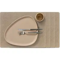 Lind DNA Tischset Square L Hippo Warm Grey (4er-Set)-35 x 45 cm