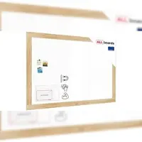 Allboards Magnetisches Whiteboard, trocken abwischbar PREMIUM 180x120cm, massiver Rahmen im Eichendesign