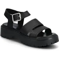 Timberland Damen Stone Street Backstrap Sandal Black Full Grain-Schuhgröße 40