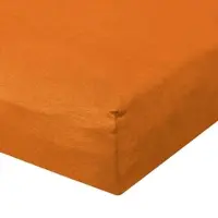 TRAUMSCHLAF Zwirn-Jersey Elasthan Spannbetttuch De-Luxe 90x200 - 100x220 cm | mango - orange
