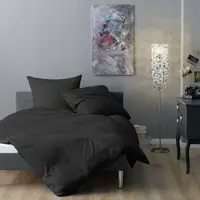 Lorena Mako-Satin Bettwäsche Venedig Kissenbezug einzeln 40x60 cm | anthrazit - grau